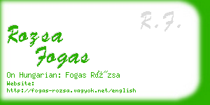 rozsa fogas business card